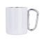 Mug Métal Blanc Anse Mousqueton Argent