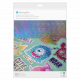 8 FEUILLES ADHESIVES IMPRIMABLES POIS HOLOGRAPHIQUES
