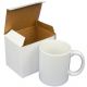 36 Mugs Blancs en céramique + boites individuelles 