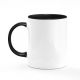 12 Mugs bicolores avec intérieur et poignée noir